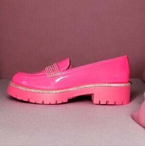 Cape Robbin Hot Pink Embellished Loafers
